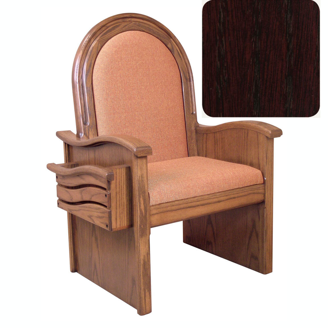 Mahogany 46 inch Roman Side Chair 688S