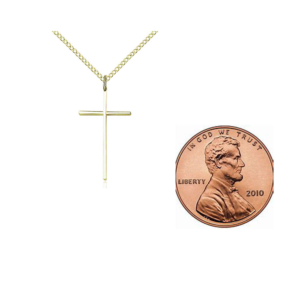 Gold Filled Cross Pendant 0014MGF