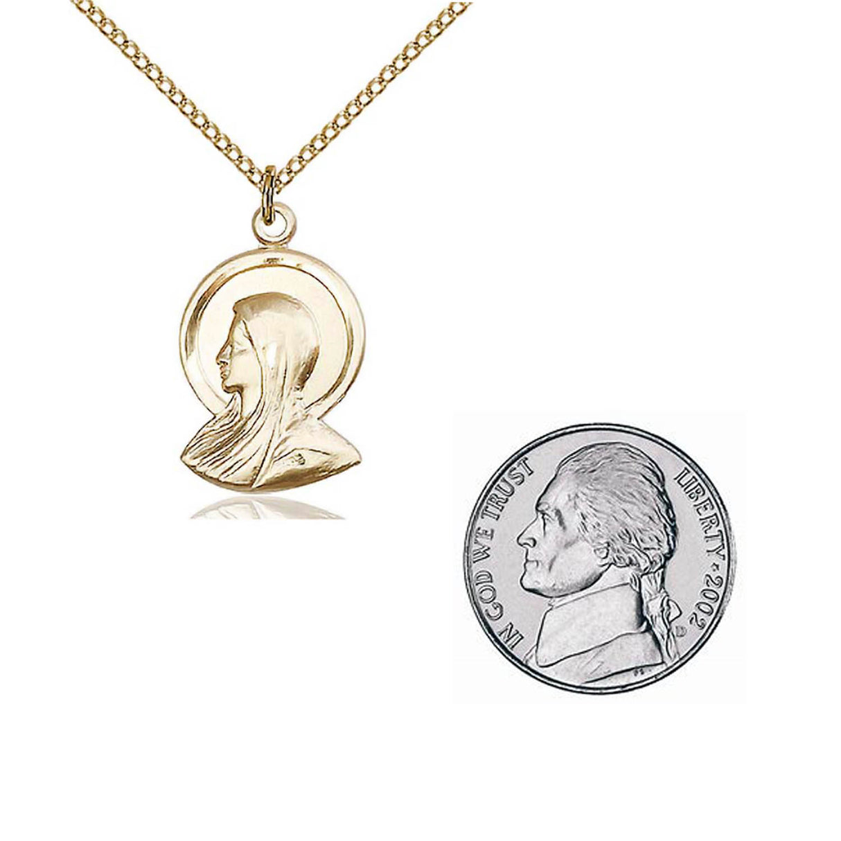Gold Filled Madonna Pendant  0020GF18GF