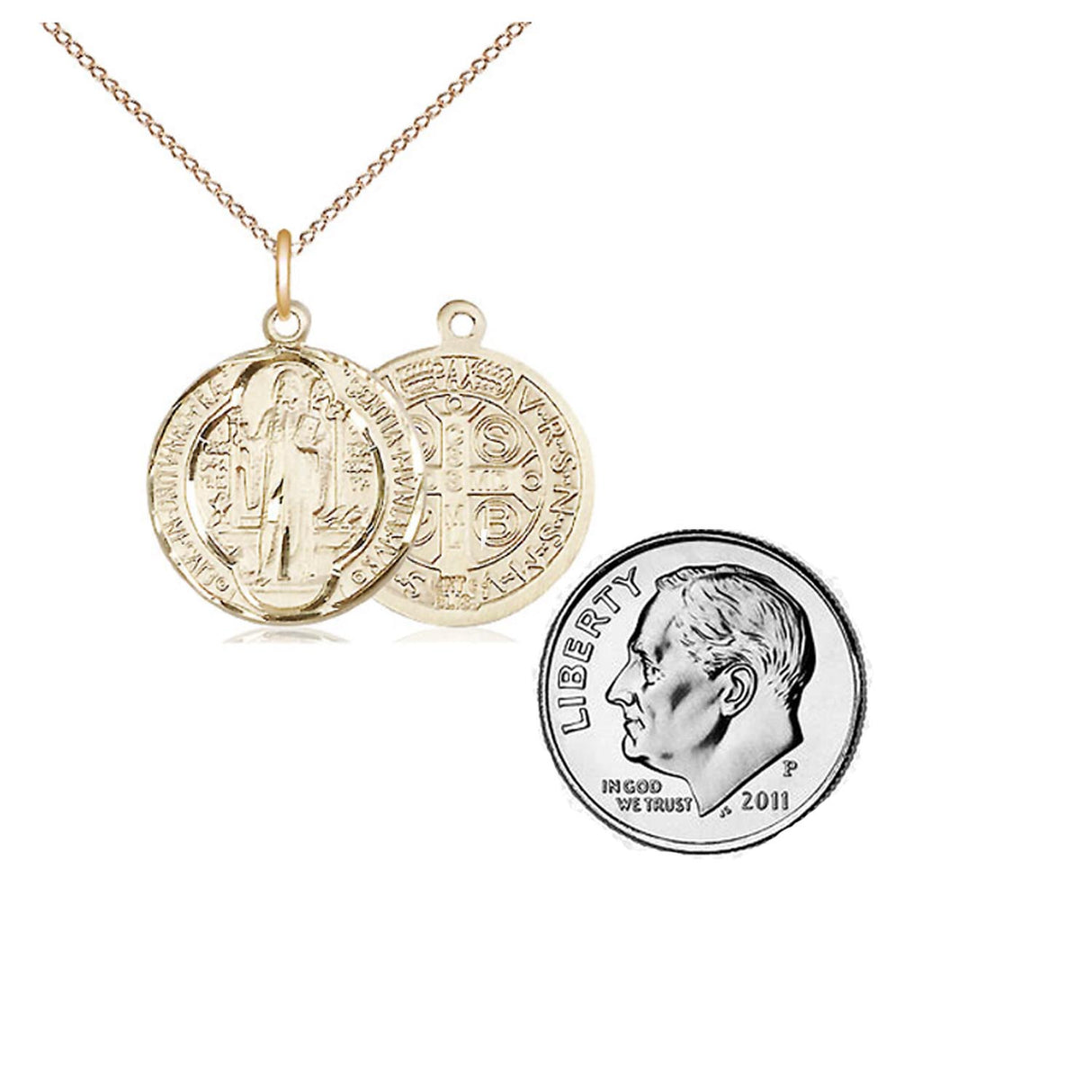Gold Filled St. Benedict Pendant  0026BGF18GF