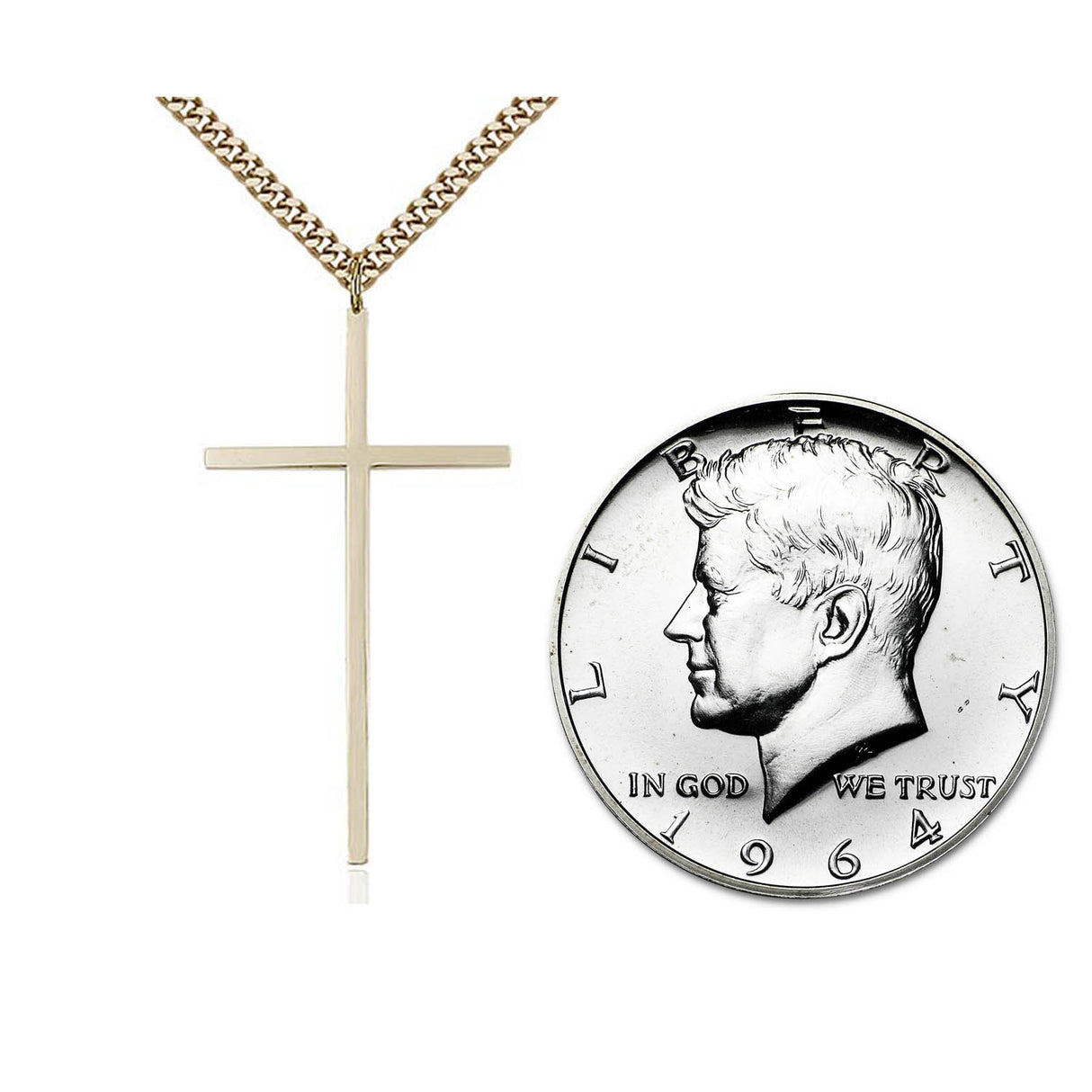 Gold Filled Cross Pendant 0029YGF24G
