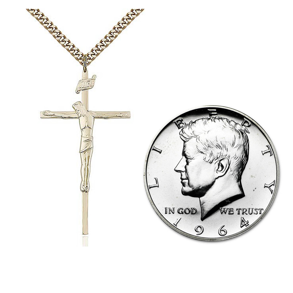 Gold Filled Crucifix Pendant  0030GF24G