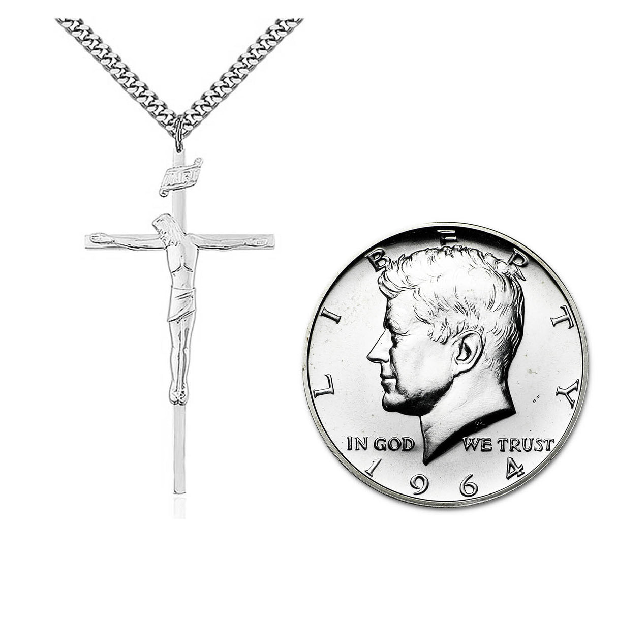Sterling Silver Crucifix Pendant 0030SS24S