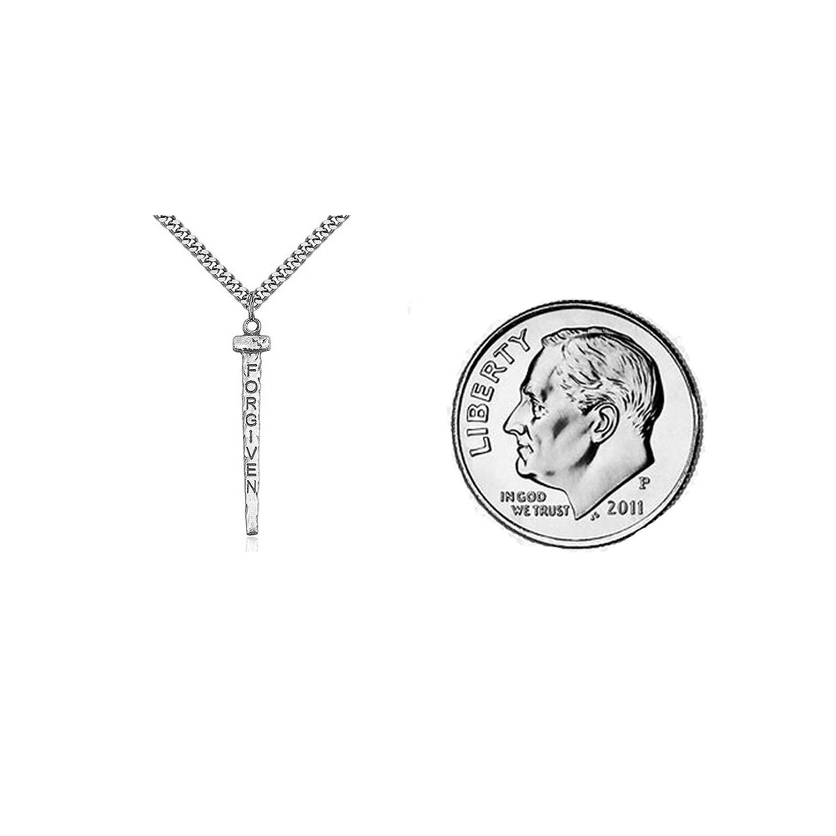 Sterling Silver Forgiven Nail Pendant  0035SS24S