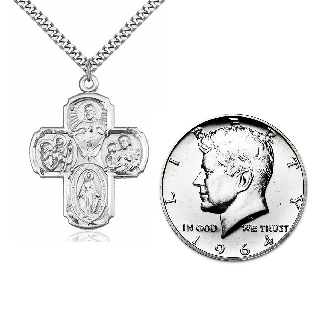 Sterling Silver 4-Way Pendant  0040SPSS24S