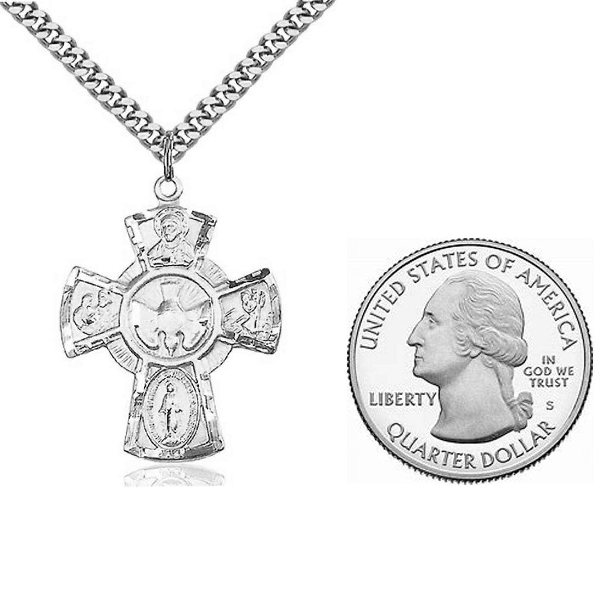 Sterling Silver 5-Way Pendant  0045SPSS24S