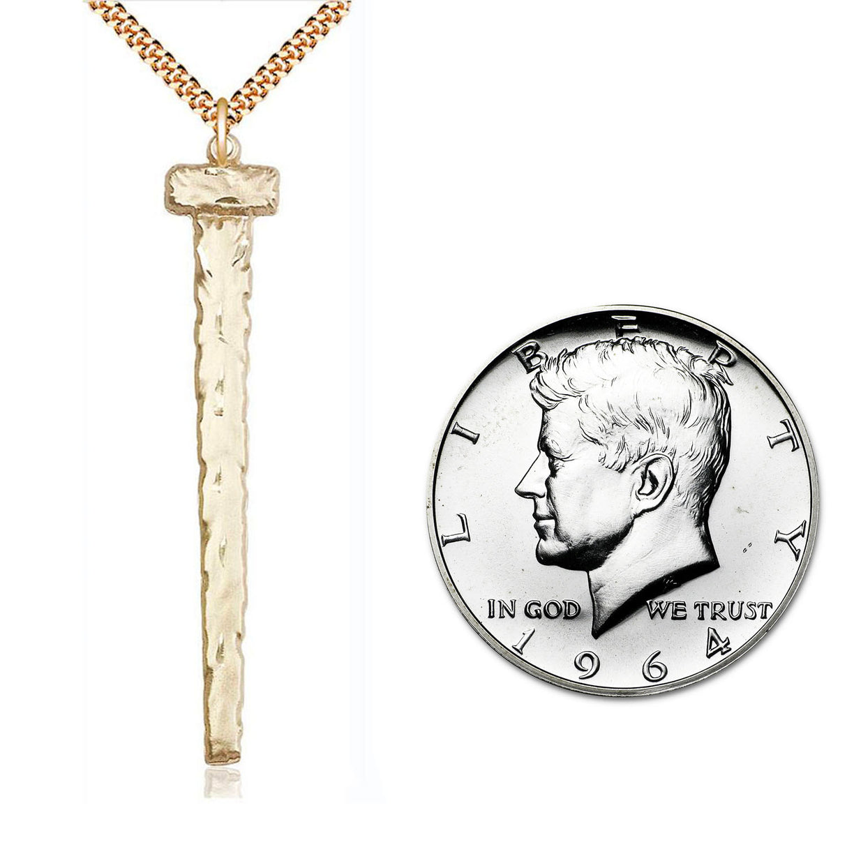 Gold Filled Nail Pendant  0052GF24G