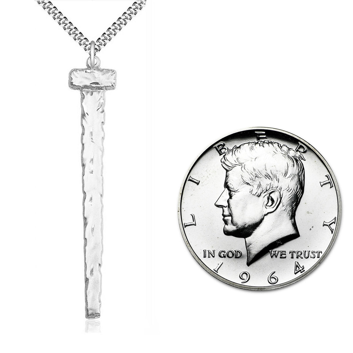 Sterling Silver 2-5/8 Nail Pendant 0052SS24S