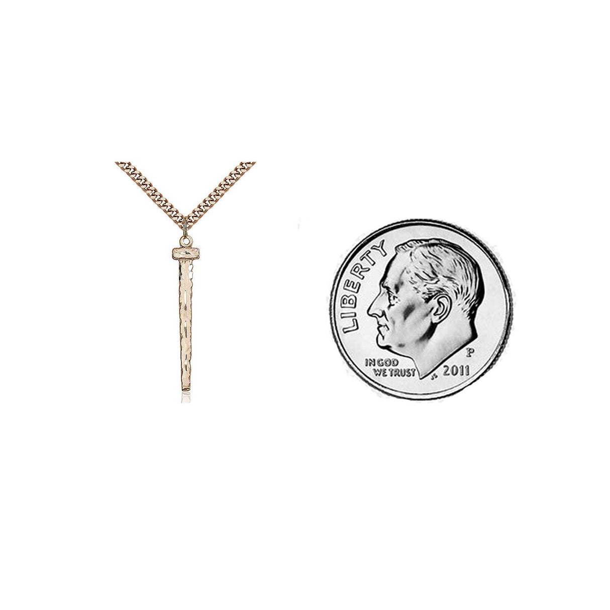 Gold Filled Nail Pendant 0053GF24G