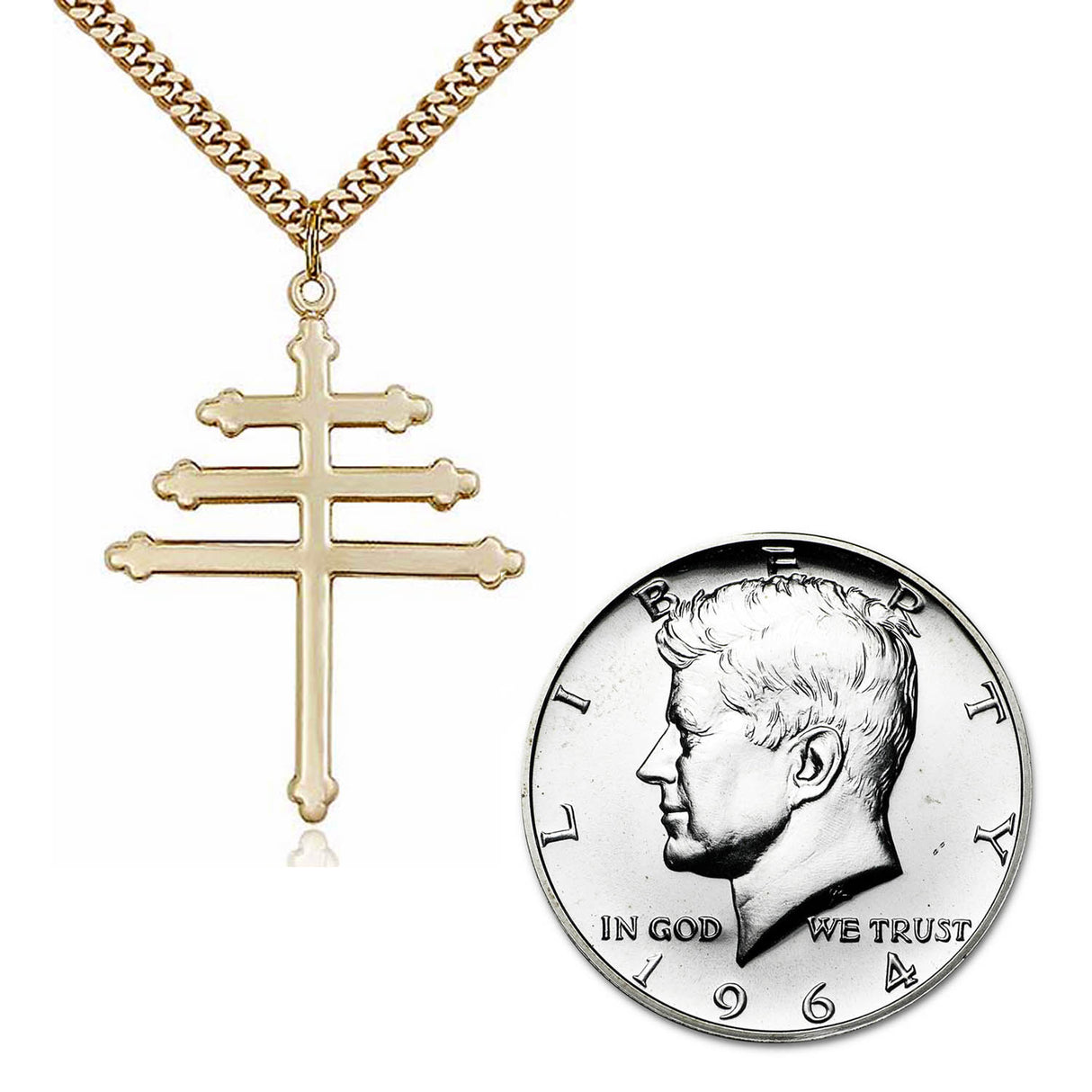 Gold Filled Marionite Cross Pendant  0064GF24G