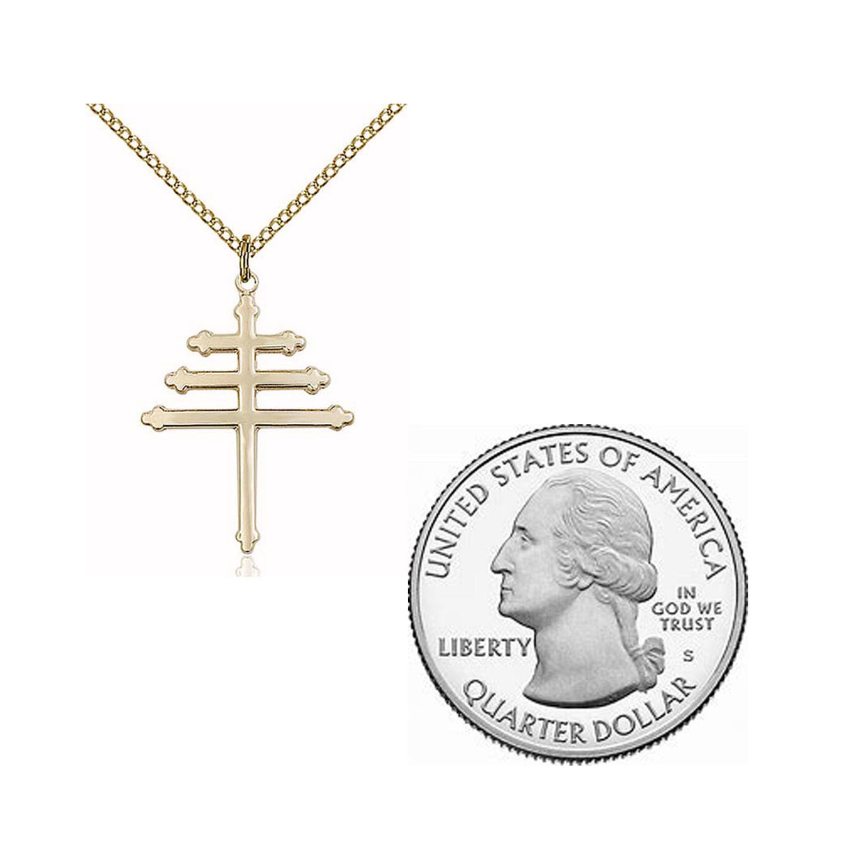 Gold Filled Marionite Cross Pendant 0084GF/18GF