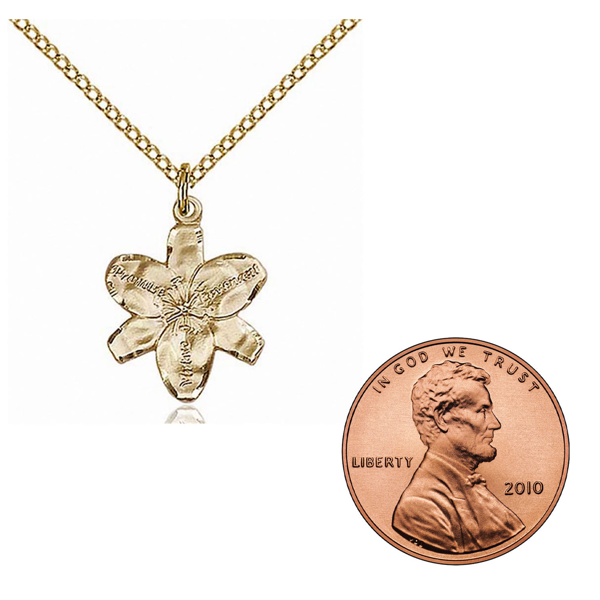 Gold Filled Chastity Flower Pendant 0088GF/18GF