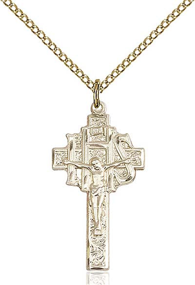Gold Filled Crucifix-IHS Pendant  0098GF/18GF