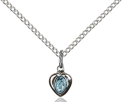 Sterling Silver Blue Baby Miraculous Pendant  0217BSS/18SS