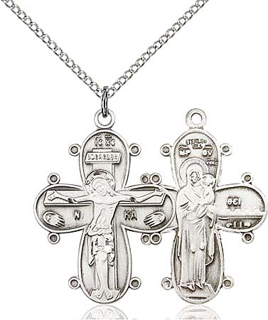 Sterling Silver Christine Orthodox Crucifix Pendant 0264SS/18SS