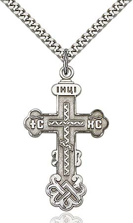 Sterling Silver Orthodox Cross Pendant  0269SS/24S