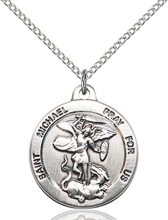 Sterling Silver St. Michael the Archangel Pendant   0343SS/18SS