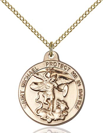 Gold Filled St. Michael the Archangel Pendant 0344GF/18GF
