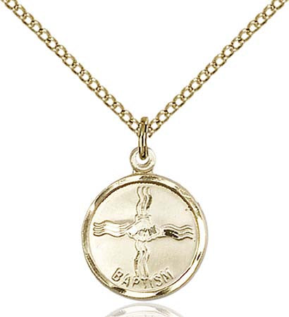 Gold Filled Baptism Pendant  0601BAGF/18GF
