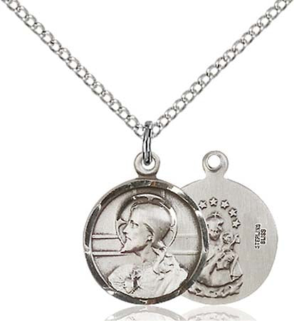 Sterling Silver Scapular Pendant  0601SSS/18SS