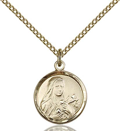 Gold Filled St. Theresa Pendant 0601TGF/18GF