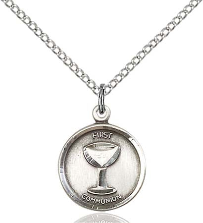 Sterling Silver Round Communion Pendant  0601WSS/18SS