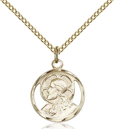 Gold Filled Scapular Pendant - 0611