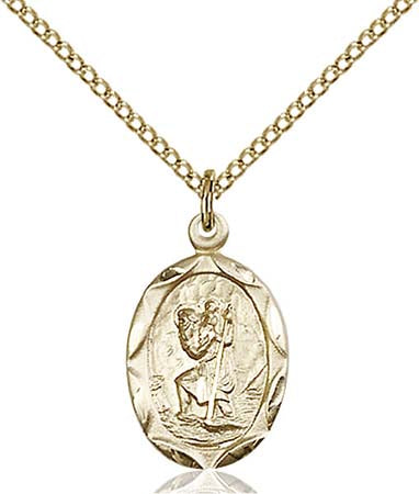 Gold Filled St. Christopher Pendant 0612CGF/18GF