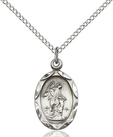 Sterling Silver Guardian Angel Pendant  0612ESS/18SS