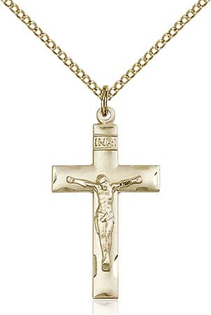 Gold Filled Plain Crucifix Pendant  0624GF/18G