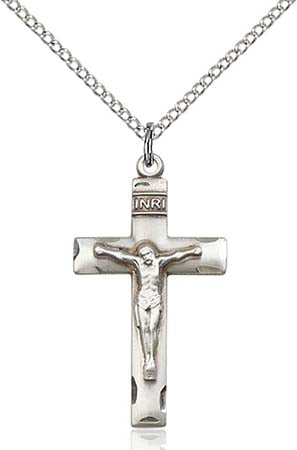 Sterling Silver Simple Crucifix Pendant 0624SS/18S