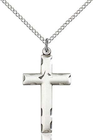 Sterling Silver 1-5/8 Cross Pendant  0624YSS/18SS