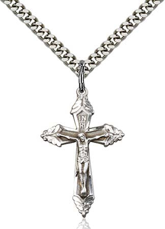 Sterling Silver Crucifix Pendant  0665SS/24S