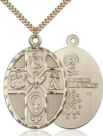 Gold Filled 5-Way / Holy Spirit Pendant 0680GF/24G