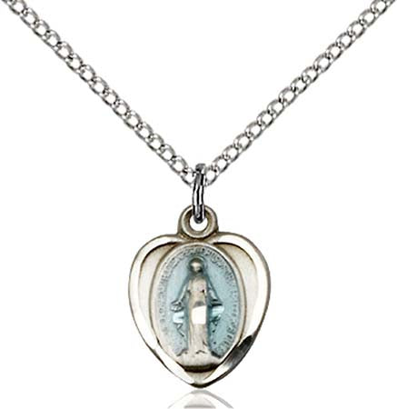 Sterling Silver Miraculous Pendant  0706EMSS/18SS