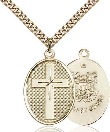 Gold Filled Cross / Coast Guard Pendant 0783GF3/24G