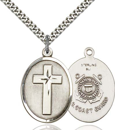 Sterling Silver Cross / Coast Guard Pendant 0783SS3/24S