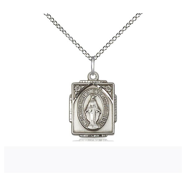 Sterling Silver Miraculous Pendant  0804MSS/18SS