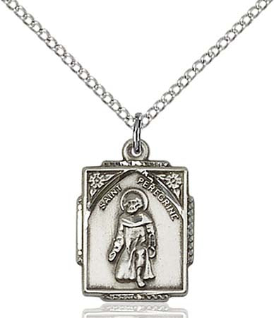 Sterling Silver St. Peregrine Pendant  0804PSS/18SS