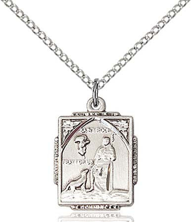 Sterling Silver St. Roch Pendant  0804RHSS/18SS