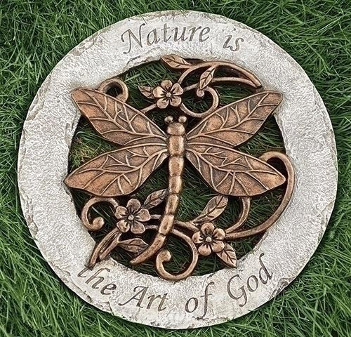 Art of God - Bronze Dragonfly Garden Stepping Stone
