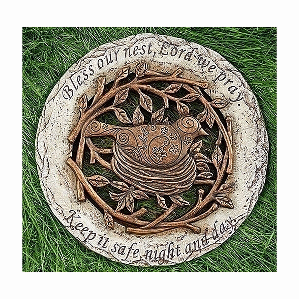 Bless Our Nest - Bronze Bird Garden Stepping Stone