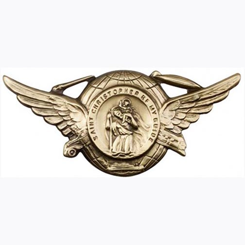 Antique Gold St. Christopher Visor Clip   1018VG