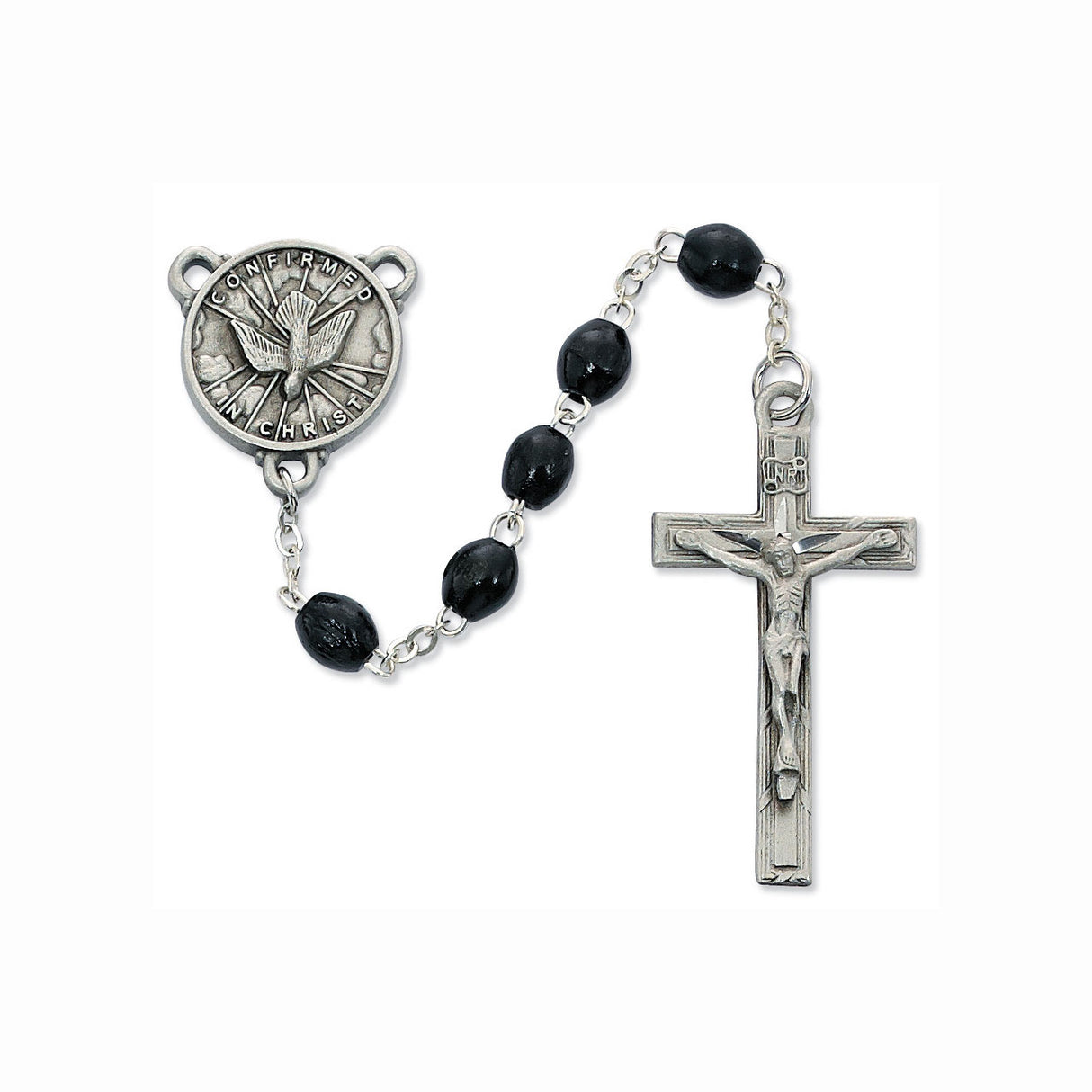 Black Wood Holy Spirit Rosary R447DF