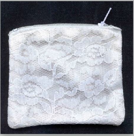 Chantilly Lace Rosary Case with Zipper Closure