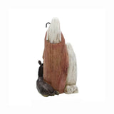 Woodgrain Holy Family with Donkey Figure 31321
