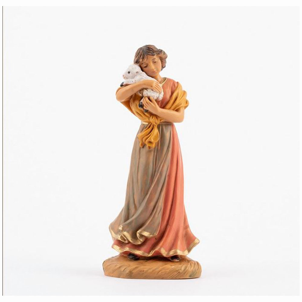 Maia Lady with Lamb Fontanini Figure  - 5 inch scale