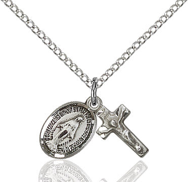 Crucifix & Mirac Medal Pendant Set for Children 0702MSETS