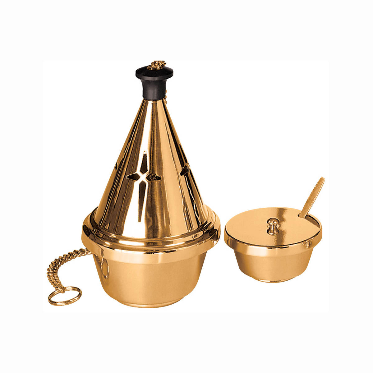 Conical Single Chain Thurible & Boat - 1104-123