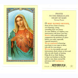 Prayer to the Immaculate Heart of Mary Holy Card - Novena Prayer